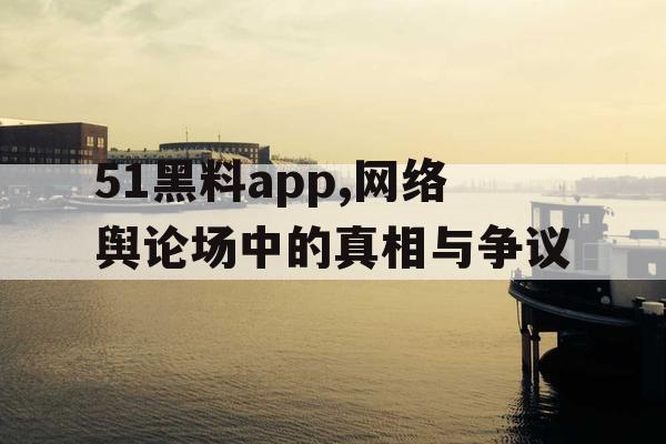 51黑料app,网络舆论场中的真相与争议