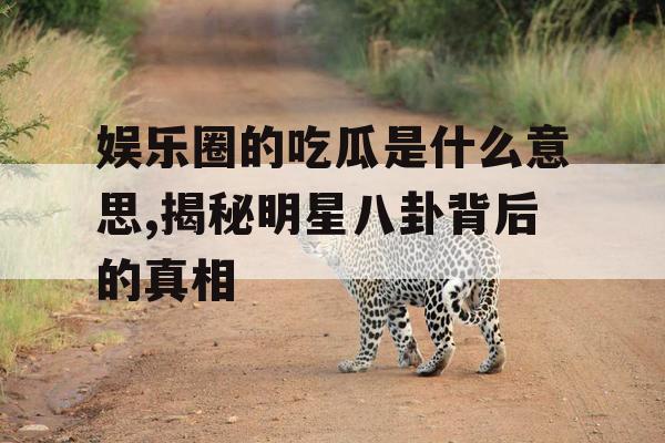娱乐圈的吃瓜是什么意思,揭秘明星八卦背后的真相